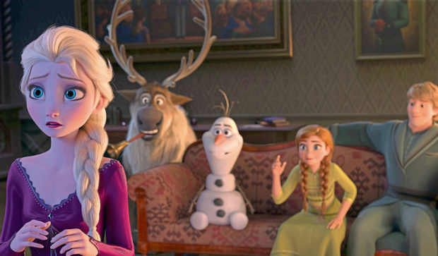 Beloved characters Elsa, Sven, Olaf, Anna and Kristoff in a scene from Disney’s Frozen II, released this month