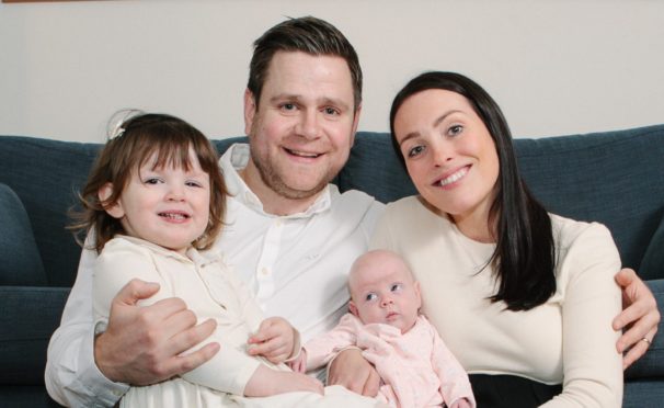 Matt and Louisa Williams with daughters Isabella and Francesca
