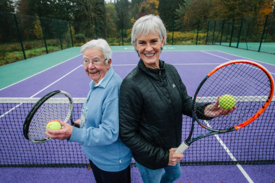 92 year old Elspeth Dick with Judy Murray