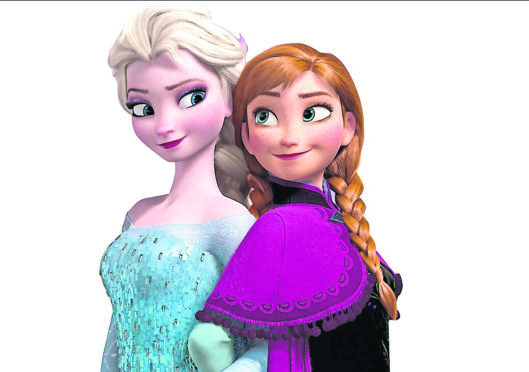 Elsa and Anna in Disney film, Frozen.