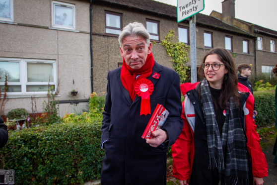 Scottish Labour leader Richard Leonard on the campaign trail.