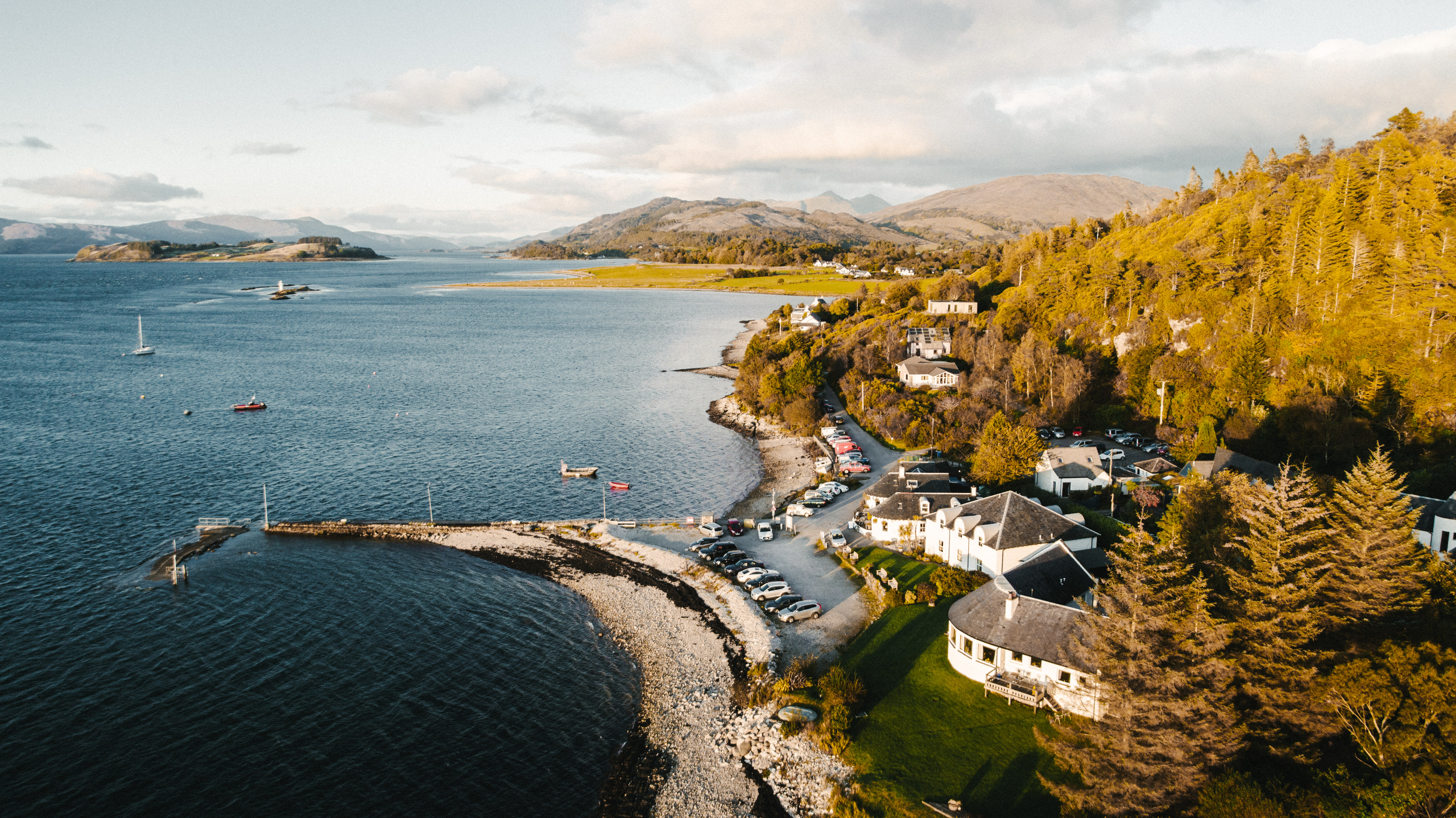 The Pierhouse (and pier) in Port Appin, Argyll