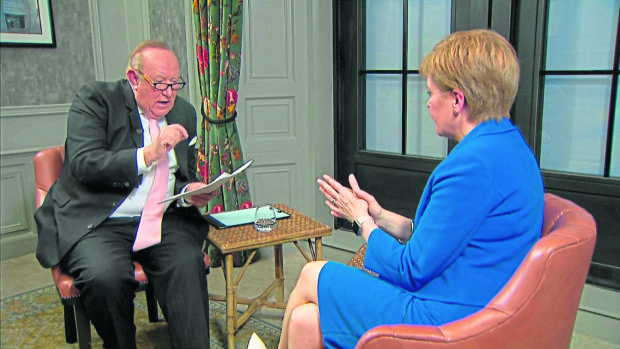 Nicola Sturgeon is interviewed by Andrew Neil.