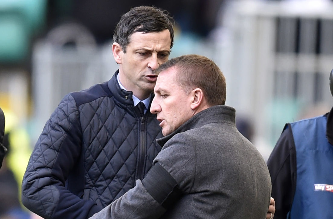 Jack Ross with Brendan Rodgers