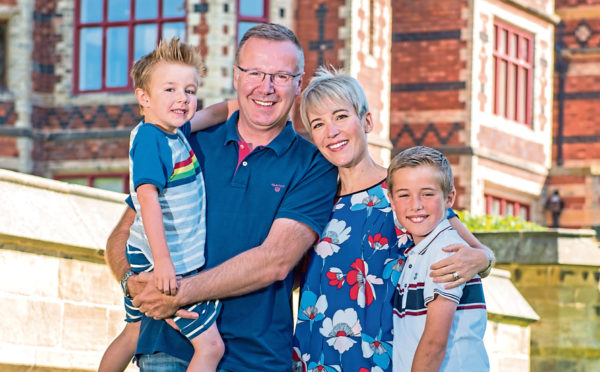 Chris and Natalie Halliwell with their sons Dominic and Zach