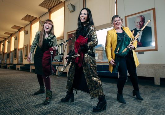 Musicians, left to right, Robyn Ada McKay, Louise Mulcahy and Alana MacInnes