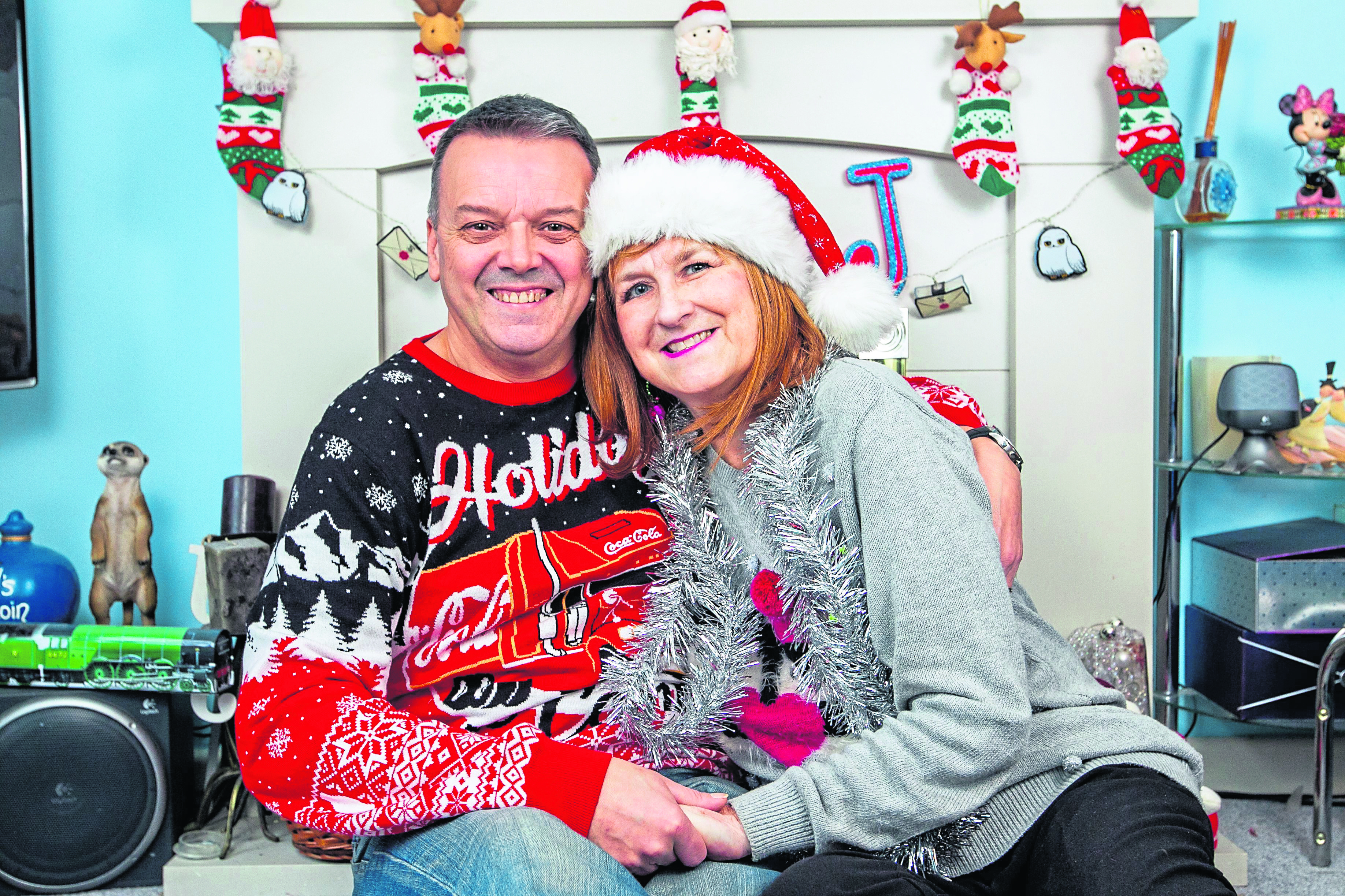 Julie and husband John are looking forward to  Christmas together after their miracle surgery.