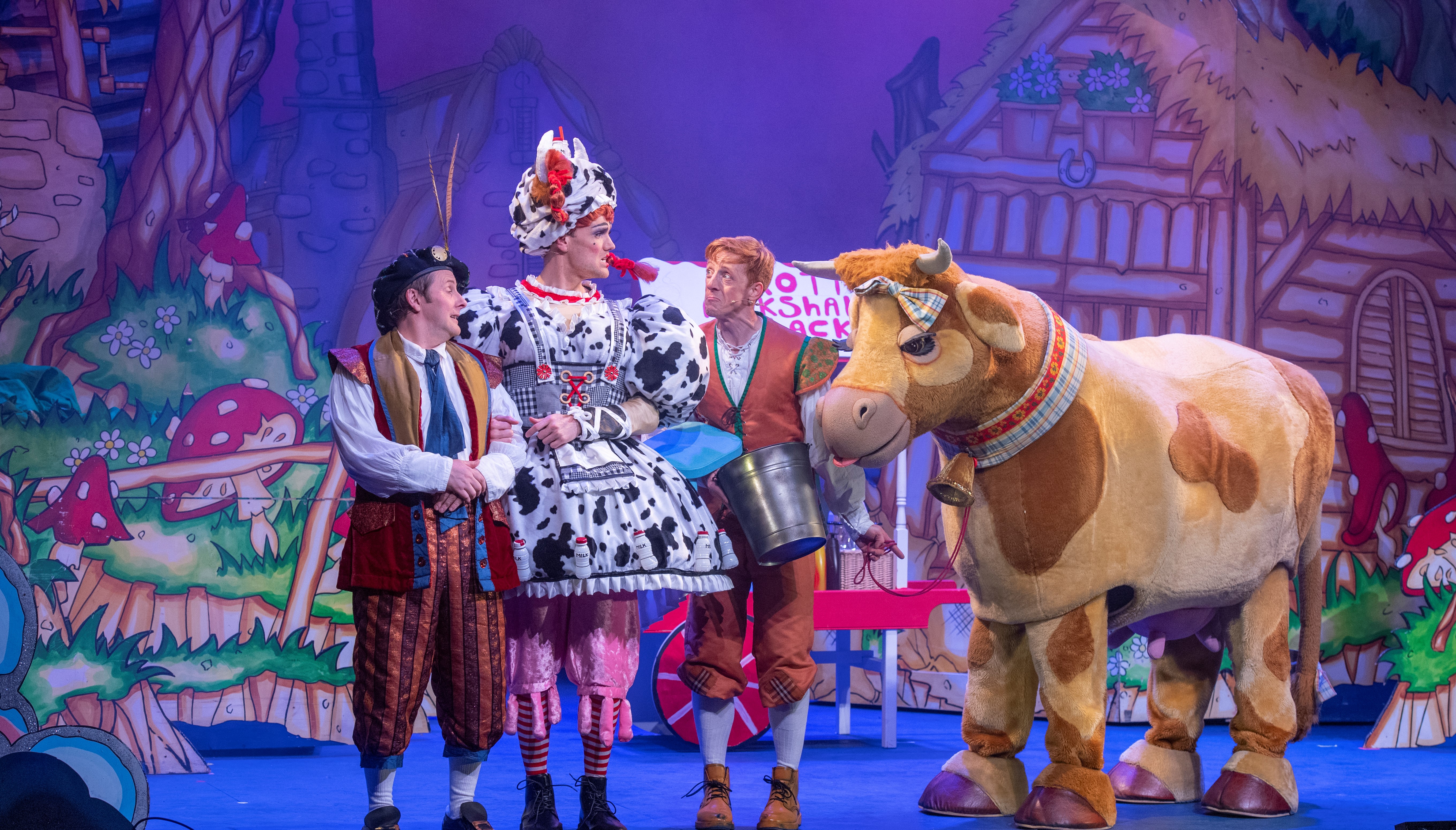 David McGowan, Chris Forbes and Gavin Jon Wright in Jack And The Beanstalk at Ayr’s Gaiety Theatre