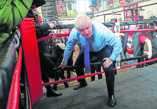 Boris Johnson enters the ring on the election campaign trail