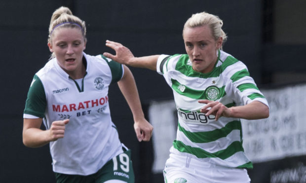 Natalie Ross (right) in action for Celtic