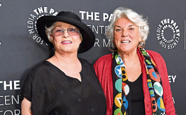 Sharon Gless and Tyne Daly at the Women in TV Gala in Los Angeles in 2017