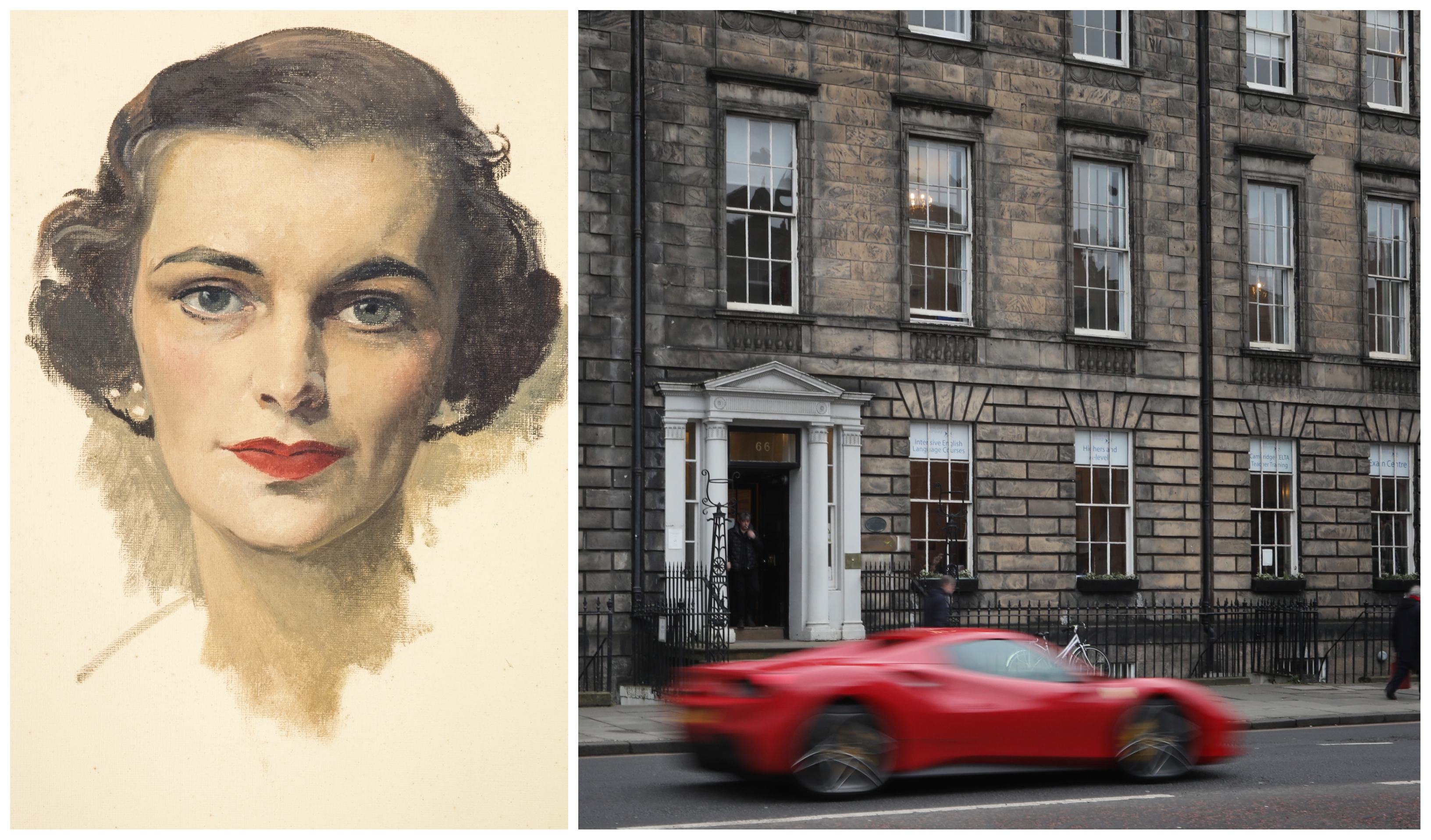 An oil sketch of Margaret, Duchess of Argyll by Sir Herbert James Gunn. She was one of the characters connected to 66 Queen Street, house of secrets in Edinburgh’s New Town