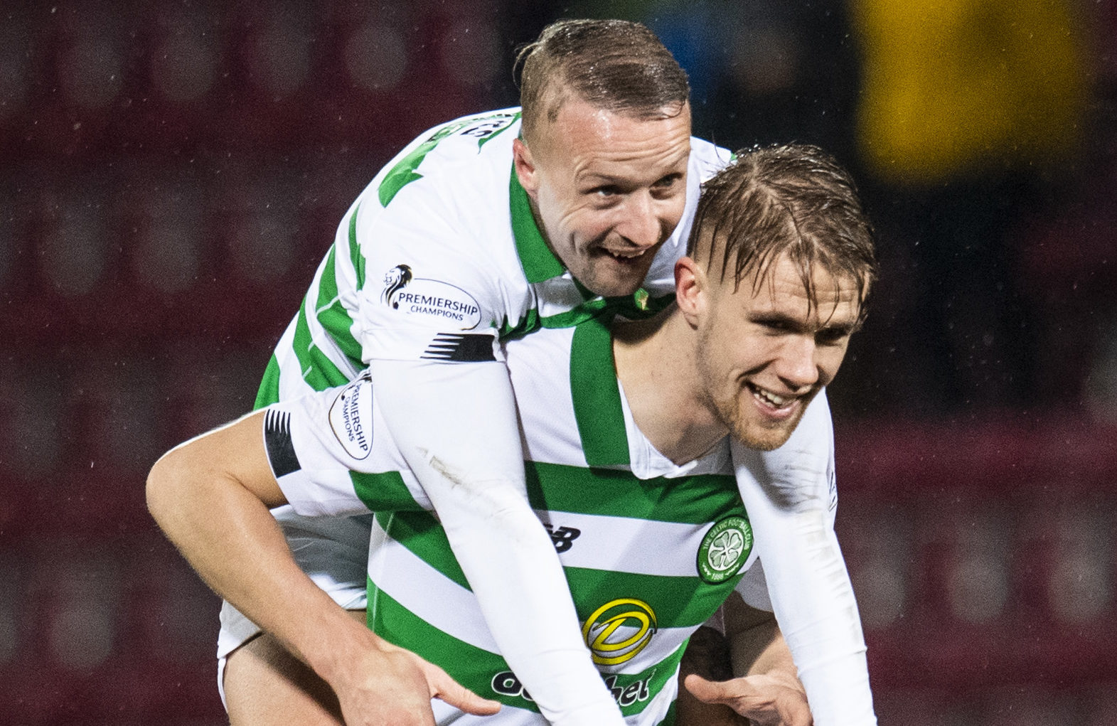 Celtic's Leigh Griffiths and Kris Ajer