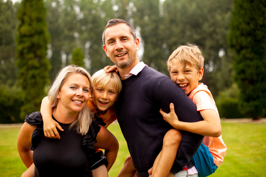 Peter McCleave (centre), a father of two with an incurable form of blood cancer, who is releasing a charity single