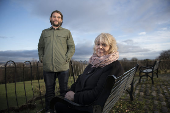 Marion and Grant Hutchison, mum and brother of Scott, in Queen’s Park, Glasgow