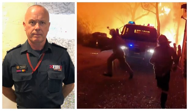 Kevin Stewart became a fire fighter after moving to Australia from North Berwick