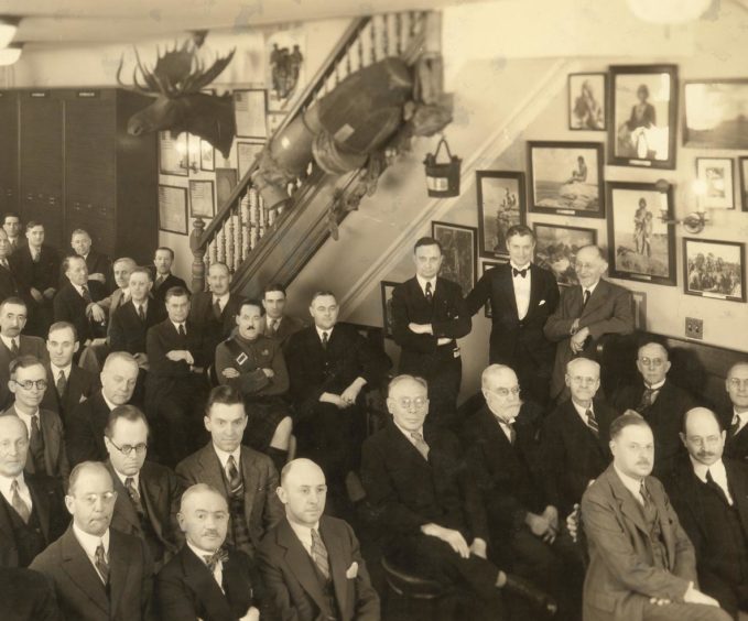 Members of The Explorers Club at their annual dinner
in New York