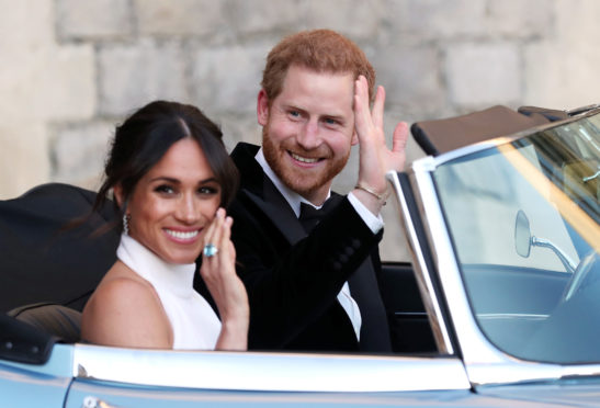 Harry and Meghan after their wedding