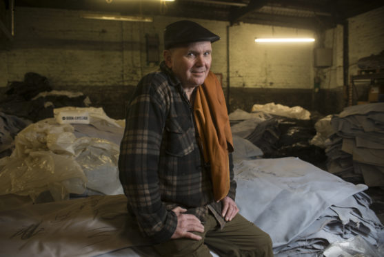 Anthony Wright, the last of seven generations of tanners, at his historic workshop in Barrhead