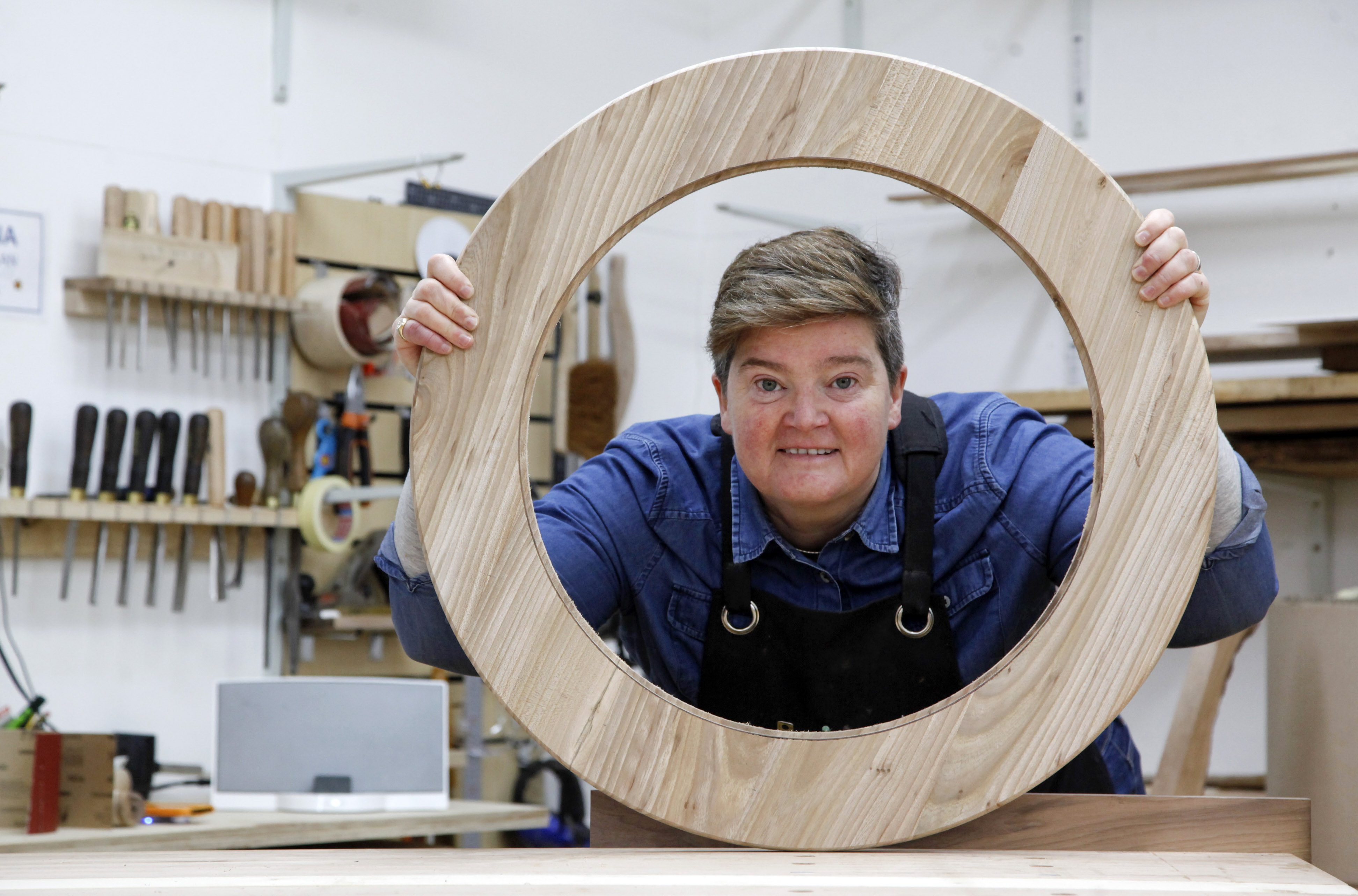 Fiona Gilfillan, a former RBS worker who now is a furniture maker