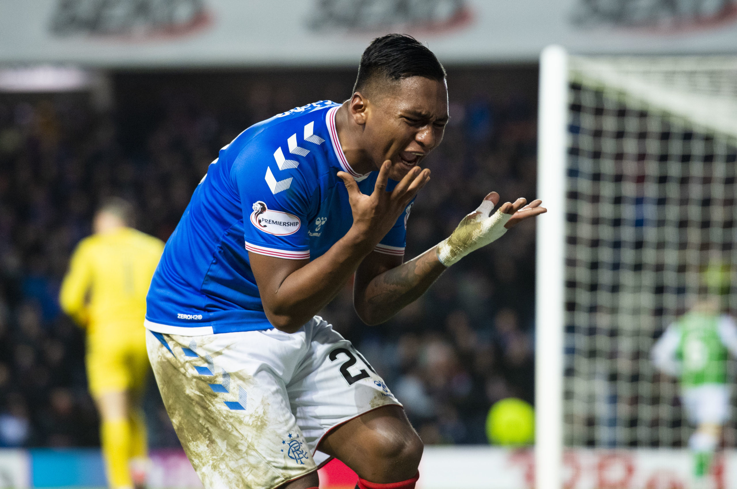 Alfredo Morelos has been having a frustrating time, witness his reaction to a chance going begging against Hibs in midweek