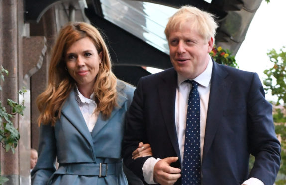 Prime Minister Boris Johnson with partner Carrie Symonds