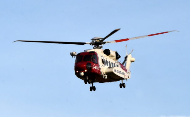 A search and rescue helicopter