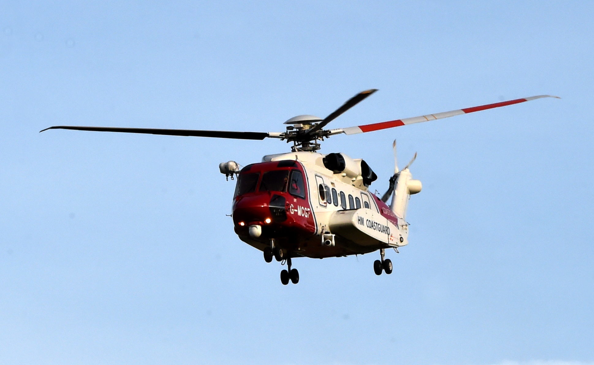 A search and rescue helicopter