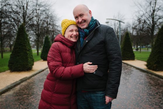 Heart transplant recipient Angela Hughes and her husband Paul