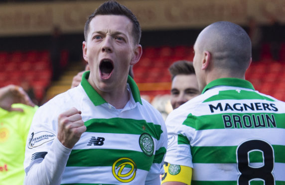 Callum McGregor was celebrating success at Pittodrie seven days ago