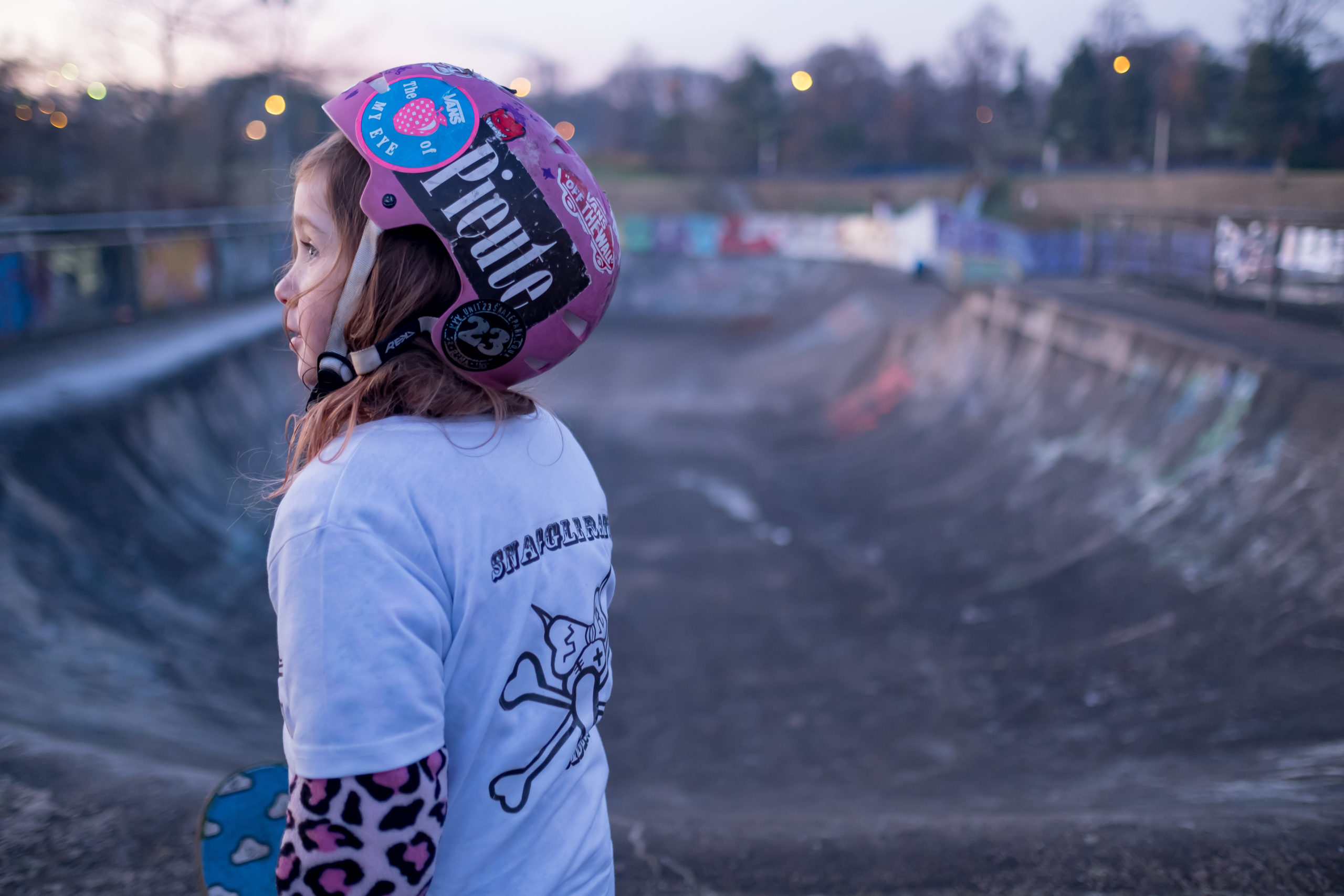 Romany Morrice’s daughter Mac, six, a Snagglerat skater, at the Livingston Skate Park featured in a new movie