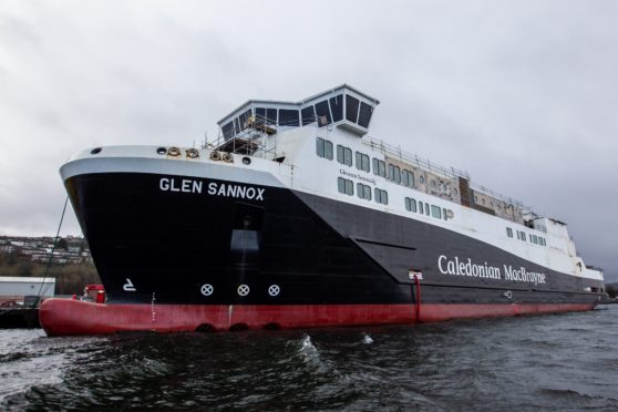 The Glen Sannox at Ferguson Marine