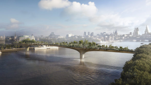 An artist’s impression of the London Garden Bridge