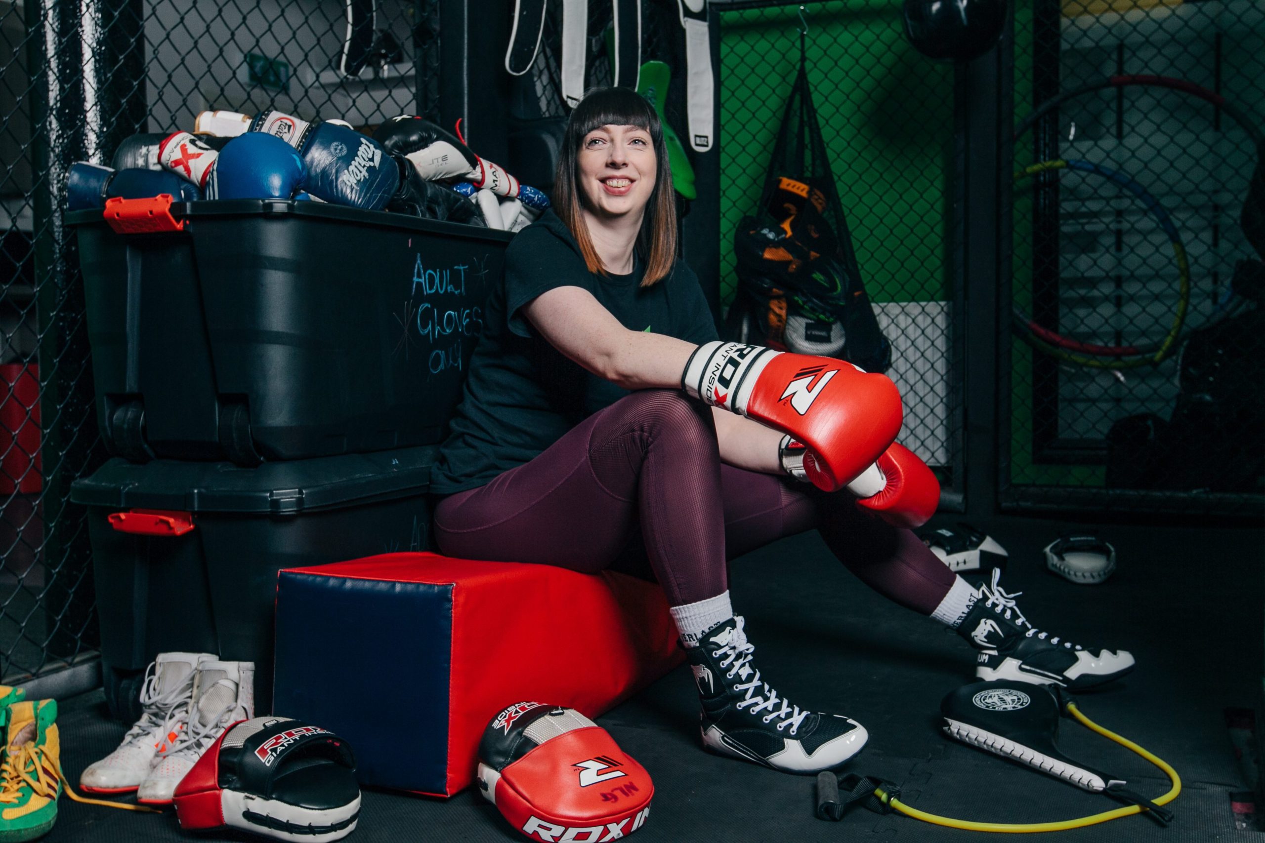 Boxer Jill Galbraith at the NewLife gym in Maryhill