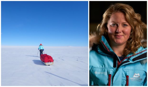 Mollie Hughes, who pulled a 105kg sledge across the Antarctic wastes, in temperatures as low as –45°C