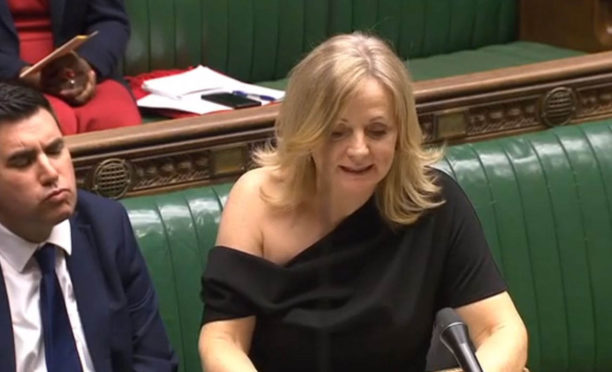 Shadow Culture Secretary Tracy Brabin in off-the-shoulder dress in the Commons last week