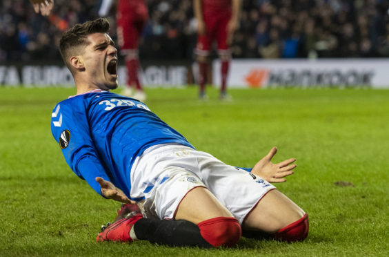 Ianis Hagi celebrates his winner