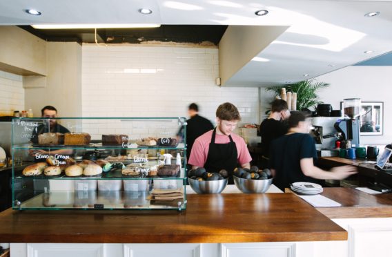 Behind the counter at Wilson St Pantry where, after               our Spy’s initial doubts, a toasted scone got a big thumbs-up