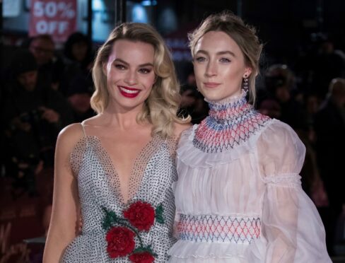 Saoirse with Mary Queen of Scots co-star, Margot Robbie
