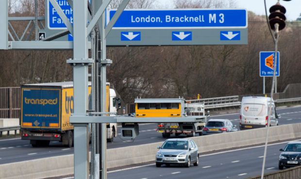 Smart motorway speed camera