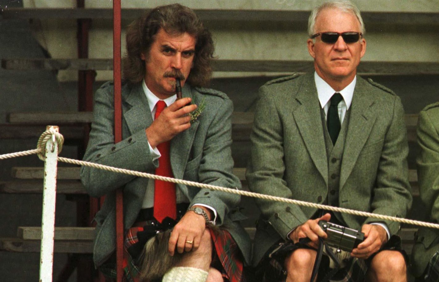 Billy Connolly and Steve Martin at Lonach Highland Games