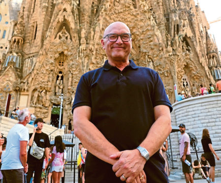 Gregg visits the Sagrada Familia in Barcelona