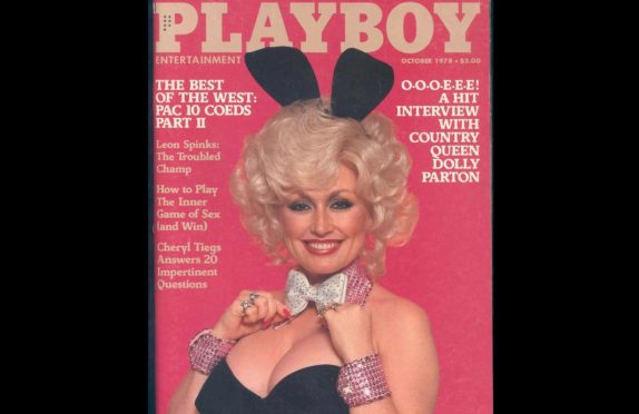 Dolly Parton on the cover of Playboy in October 1978