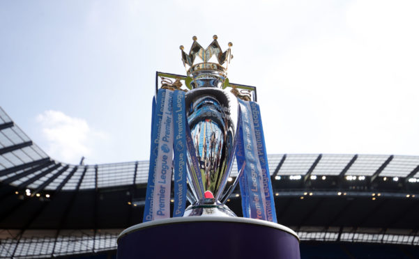 The Premier League trophy