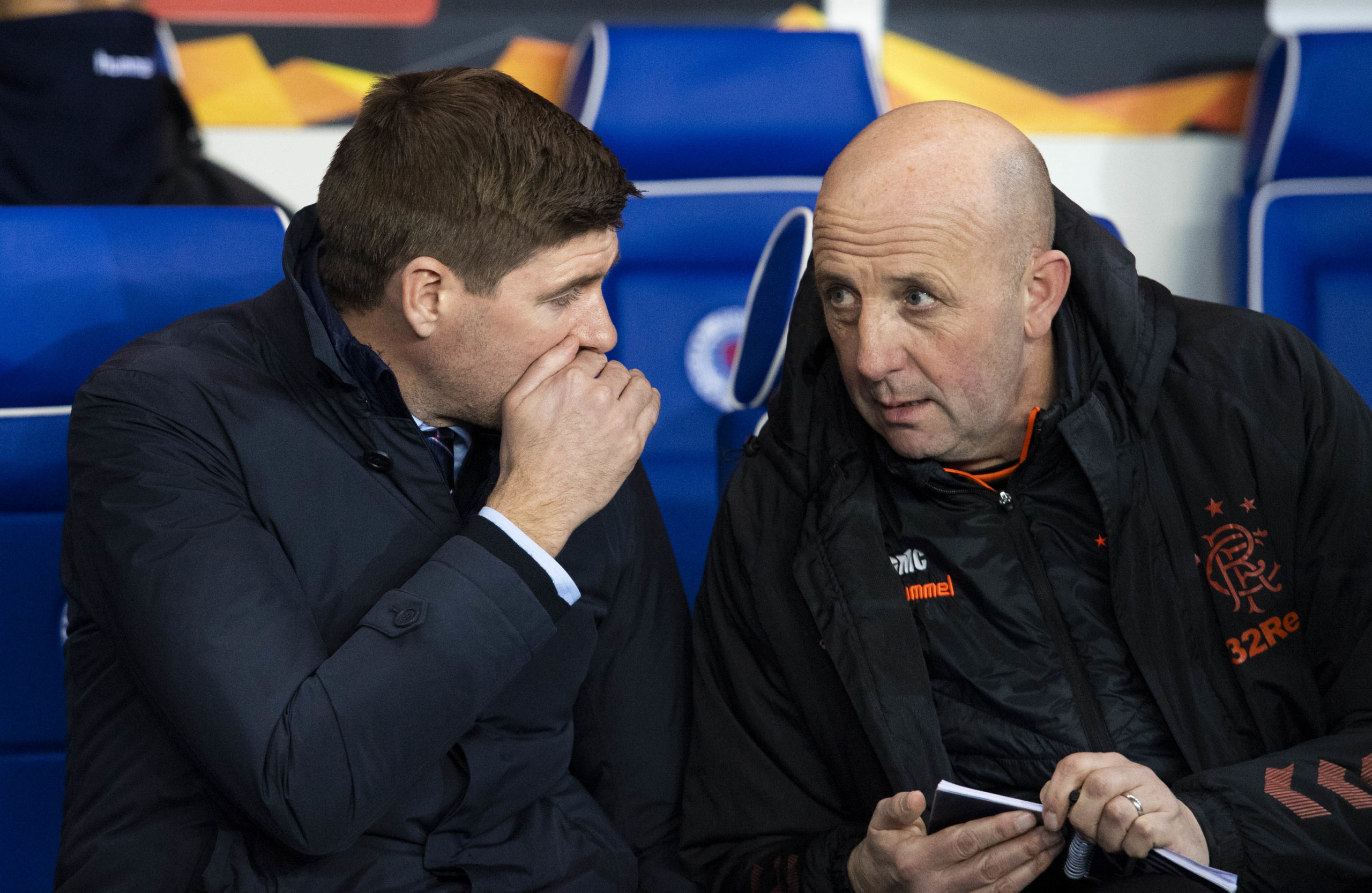 Steven Gerrard and assistant Gary McAllister