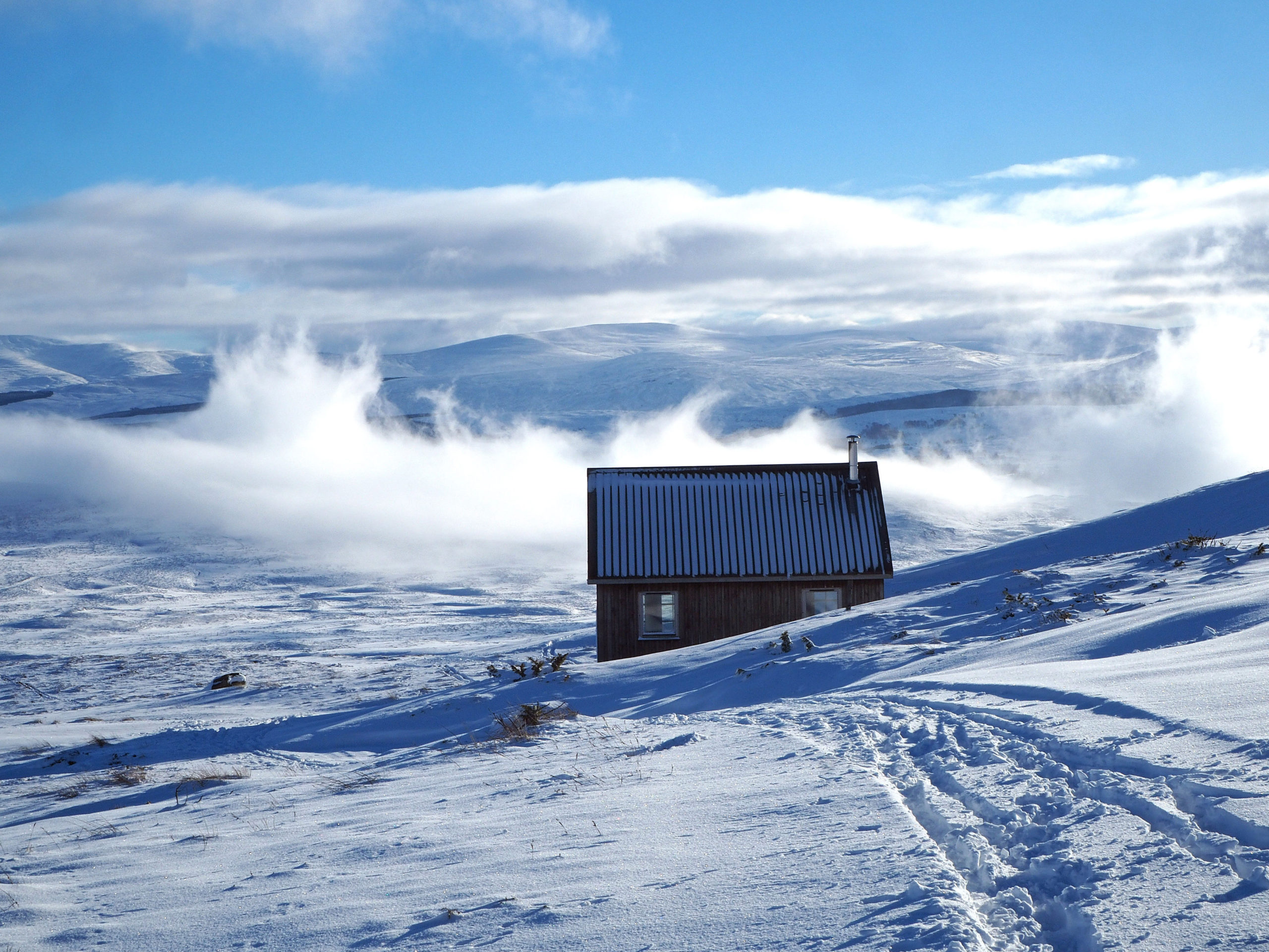 A bothy shelter in the hills above Kingussie