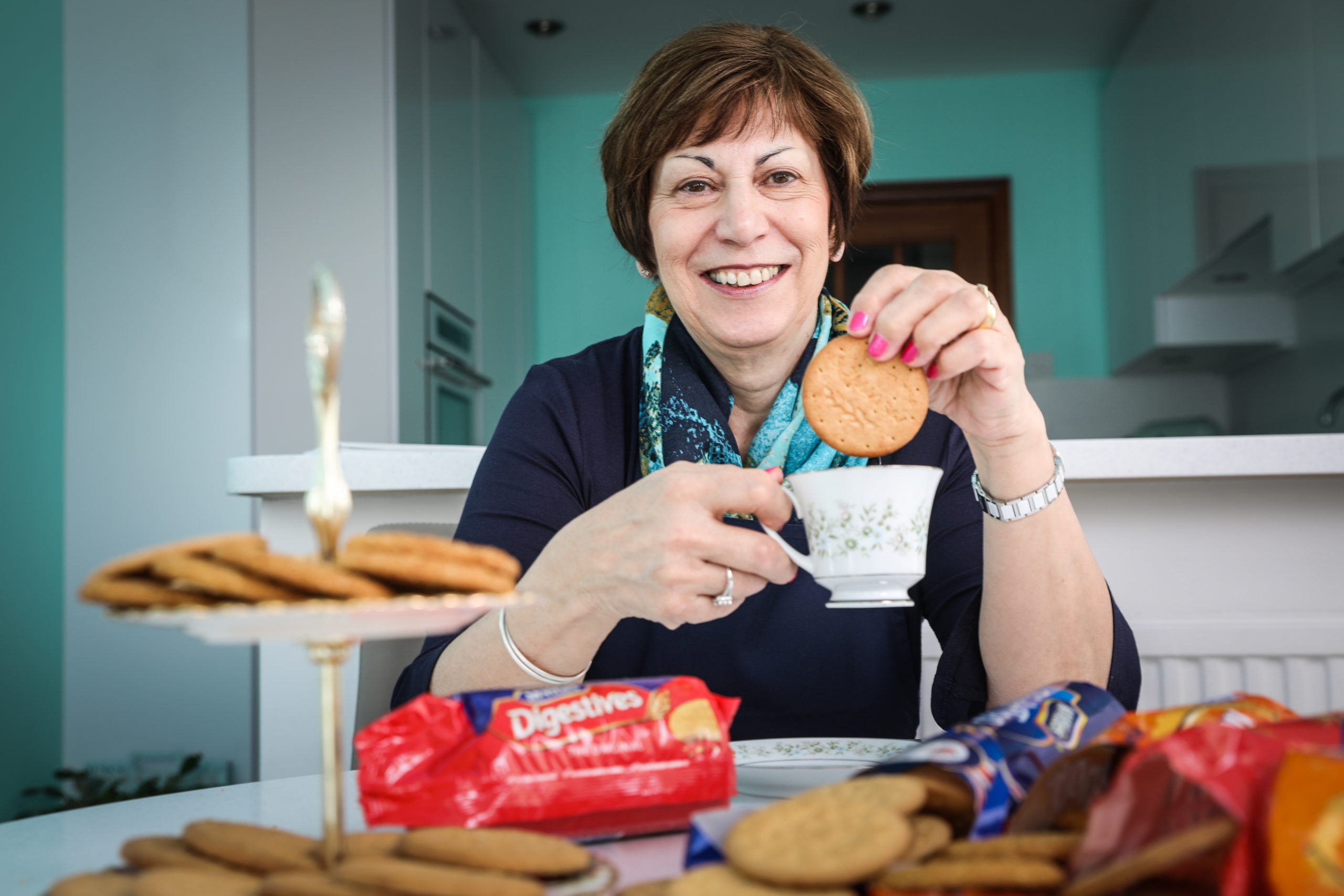 Scottish Women’s Institute president and expert baker Linda Retson taste tests a reduced sugar digestive