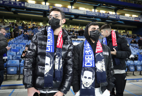 These Chelsea fans were taking no chances during the FA Cup tie with Liverpool