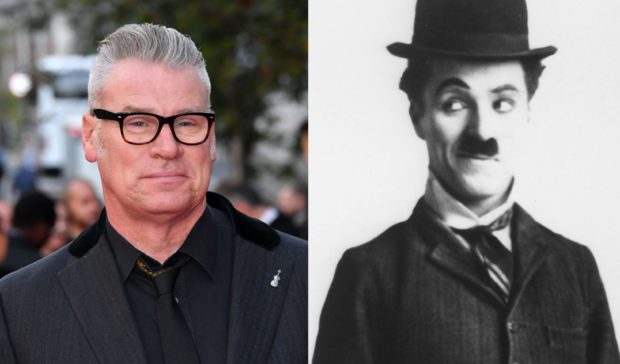 Film critic Mark Kermode and silent movie maestro Charlie Chaplin