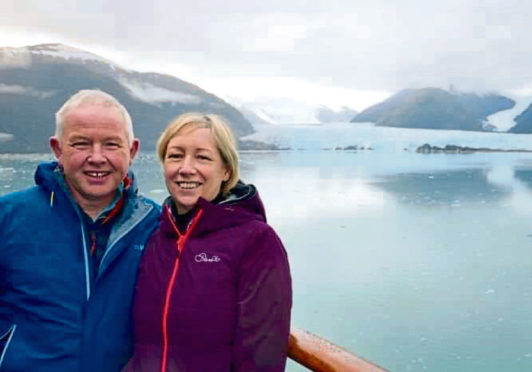 Evelyn and Donald in Patagonia before they became stranded on the Coral Princess